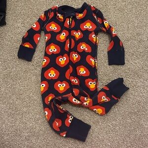 Hanna Andersson Sesame Street Red and Blue Elmo Pajamas 6-12 Months